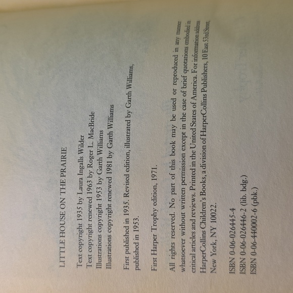 Little house on the prairie Classic Kids Book Laura Ingalls Wilder - Picture 5 of 6